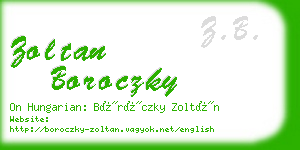 zoltan boroczky business card