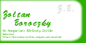 zoltan boroczky business card
